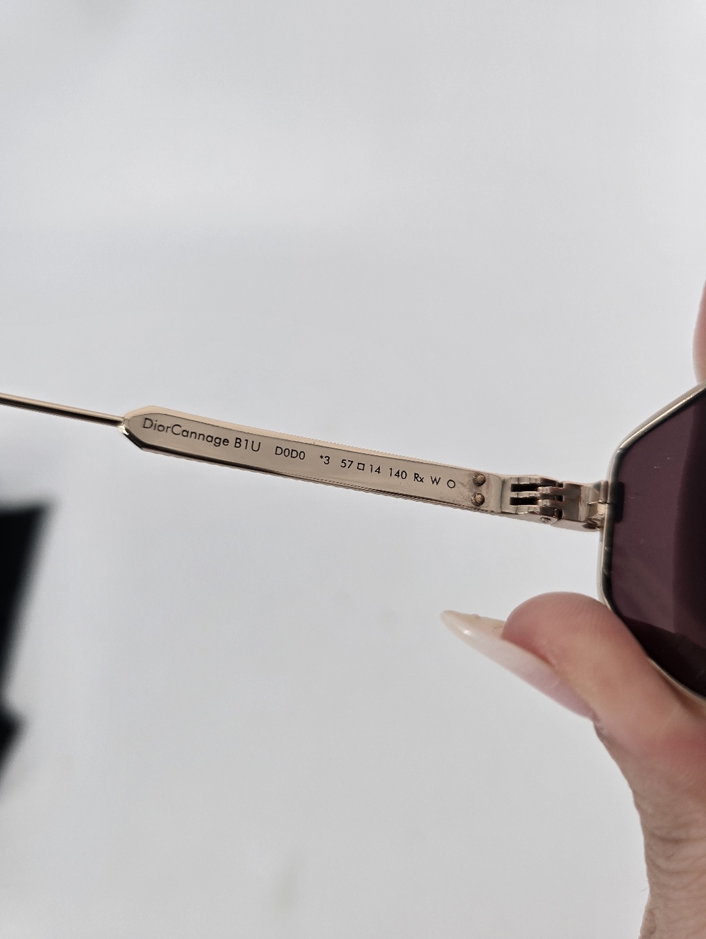 Dior DiorCannage B1U Burgundy Oval Metal Frame Sunglasses with Case and Cloth - Picture 10 of 13